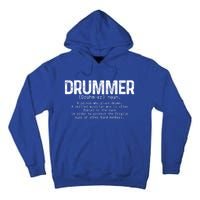 Drummer Definition Drums Drumming Funny Drummer Gift Tall Hoodie