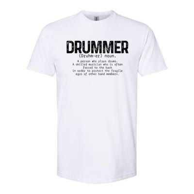 Drummer Definition Drums Drumming Funny Drummer Gift Softstyle CVC T-Shirt