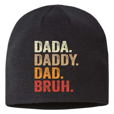 Dada Daddy Dad Bruh Fathers Day Vintage Father Funny Sustainable Beanie