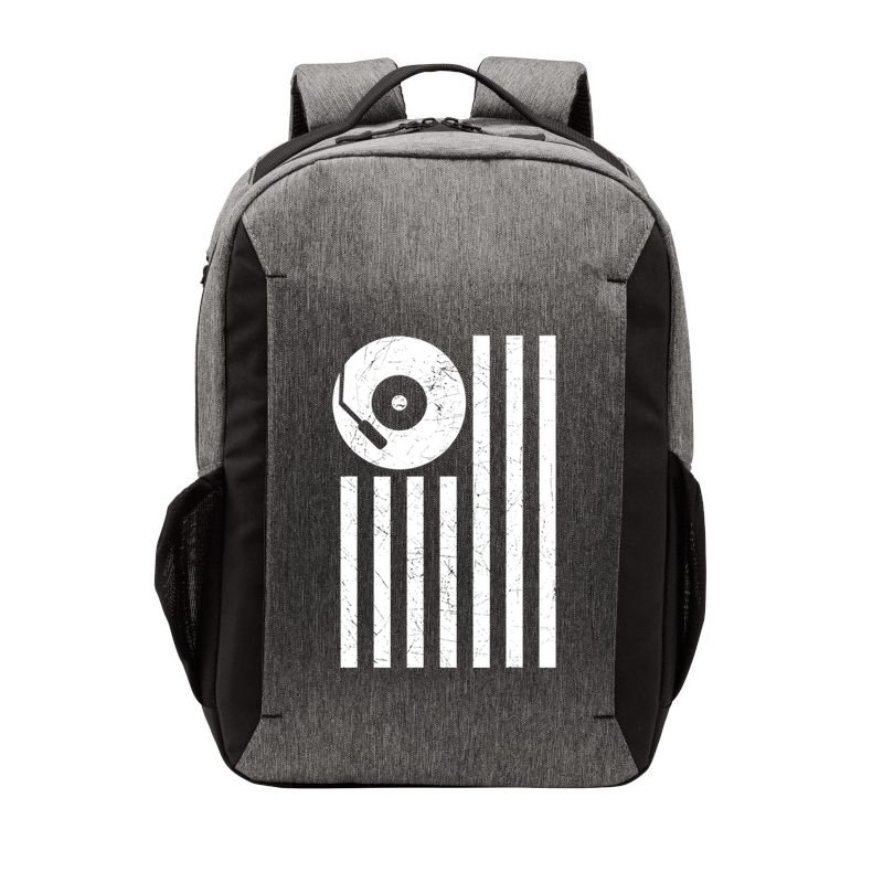 Dj Deejay Disk Jockey Turntable American Flag Djing Vector Backpack