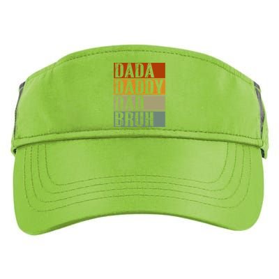 Dada Daddy Dad Bruh Fathers Day Vintage Funny Father Adult Drive Performance Visor