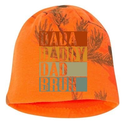 Dada Daddy Dad Bruh Fathers Day Vintage Funny Father Kati - Camo Knit Beanie