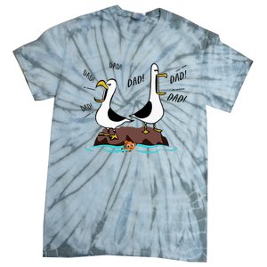 Dad Dad Dad Seagull Father Day Tie-Dye T-Shirt