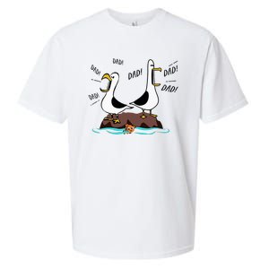 Dad Dad Dad Seagull Father Day Sueded Cloud Jersey T-Shirt