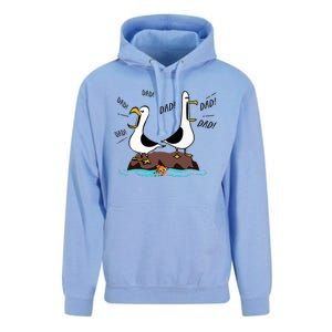 Dad Dad Dad Seagull Father Day Unisex Surf Hoodie