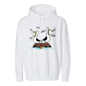 Dad Dad Dad Seagull Father Day Garment-Dyed Fleece Hoodie