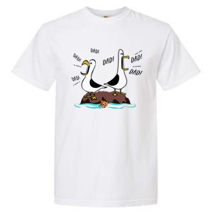 Dad Dad Dad Seagull Father Day Garment-Dyed Heavyweight T-Shirt