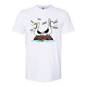 Dad Dad Dad Seagull Father Day Softstyle CVC T-Shirt