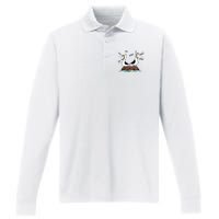 Dad Dad Dad Seagull Father Day Performance Long Sleeve Polo