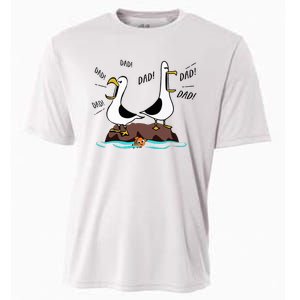 Dad Dad Dad Seagull Father Day Cooling Performance Crew T-Shirt