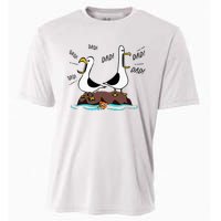 Dad Dad Dad Seagull Father Day Cooling Performance Crew T-Shirt