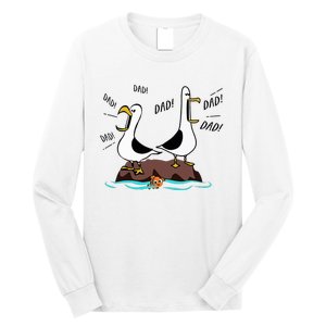 Dad Dad Dad Seagull Father Day Long Sleeve Shirt