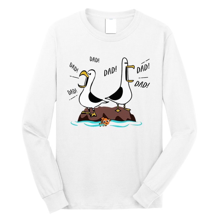 Dad Dad Dad Seagull Father Day Long Sleeve Shirt