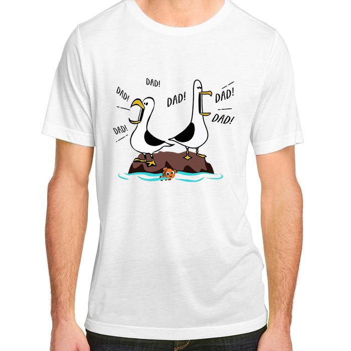 Dad Dad Dad Seagull Father Day Adult ChromaSoft Performance T-Shirt