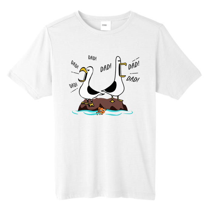 Dad Dad Dad Seagull Father Day Tall Fusion ChromaSoft Performance T-Shirt