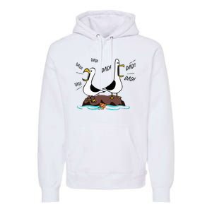 Dad Dad Dad Seagull Father Day Premium Hoodie