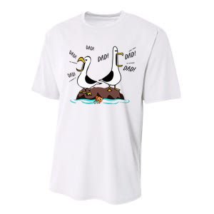 Dad Dad Dad Seagull Father Day Performance Sprint T-Shirt