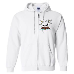 Dad Dad Dad Seagull Father Day Full Zip Hoodie