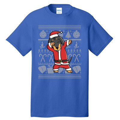 Dabbing Dachshund Dab Dance Funny Dog Christmas Gift Tall T-Shirt