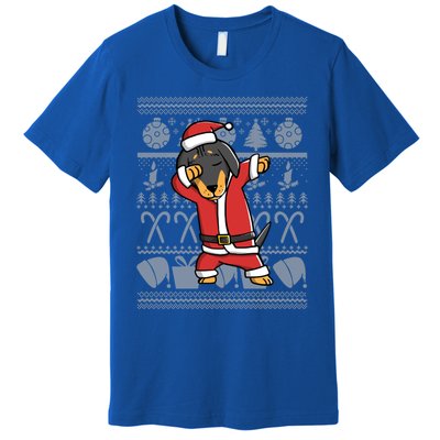 Dabbing Dachshund Dab Dance Funny Dog Christmas Gift Premium T-Shirt