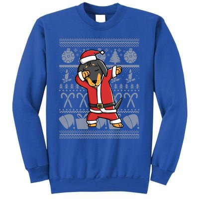 Dabbing Dachshund Dab Dance Funny Dog Christmas Gift Tall Sweatshirt