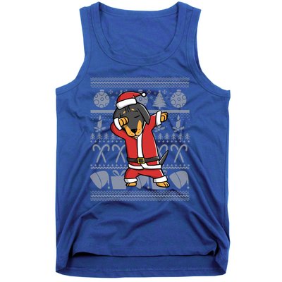 Dabbing Dachshund Dab Dance Funny Dog Christmas Gift Tank Top