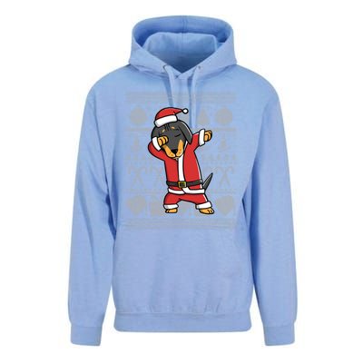 Dabbing Dachshund Dab Dance Funny Dog Christmas Gift Unisex Surf Hoodie