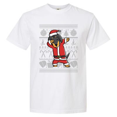 Dabbing Dachshund Dab Dance Funny Dog Christmas Gift Garment-Dyed Heavyweight T-Shirt