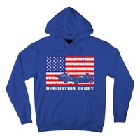 Distressed Demolition Derby Usa American Flag Vintage Racer Great Gift Hoodie