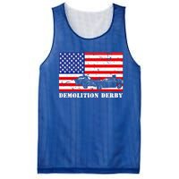 Distressed Demolition Derby Usa American Flag Vintage Racer Great Gift Mesh Reversible Basketball Jersey Tank