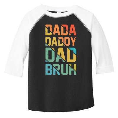 Dada Daddy Dad Bruh Fathers Day Vintage Funny Father Toddler Fine Jersey T-Shirt