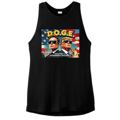 D.O.G.E Doge Department Of Government Efficiency Trump Elon Ladies PosiCharge Tri-Blend Wicking Tank