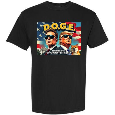 D.O.G.E Doge Department Of Government Efficiency Trump Elon Garment-Dyed Heavyweight T-Shirt