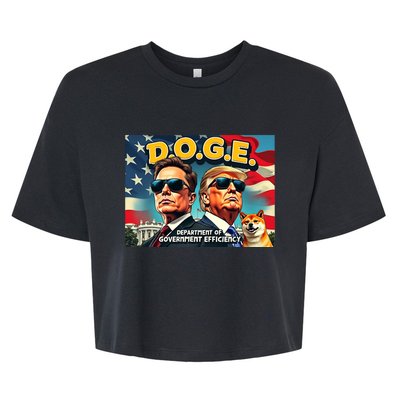 D.O.G.E Doge Department Of Government Efficiency Trump Elon Bella+Canvas Jersey Crop Tee