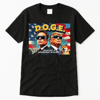 D.O.G.E Doge Department Of Government Efficiency Trump Elon Tall T-Shirt