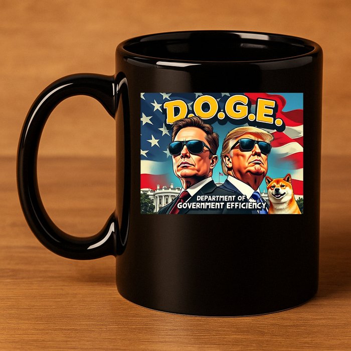 D.O.G.E Doge Department Of Government Efficiency Trump Elon 11oz C Handle Ceramic Mug