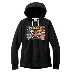 D.O.G.E Doge Department Of Government Efficiency Trump Elon Women's Fleece Hoodie