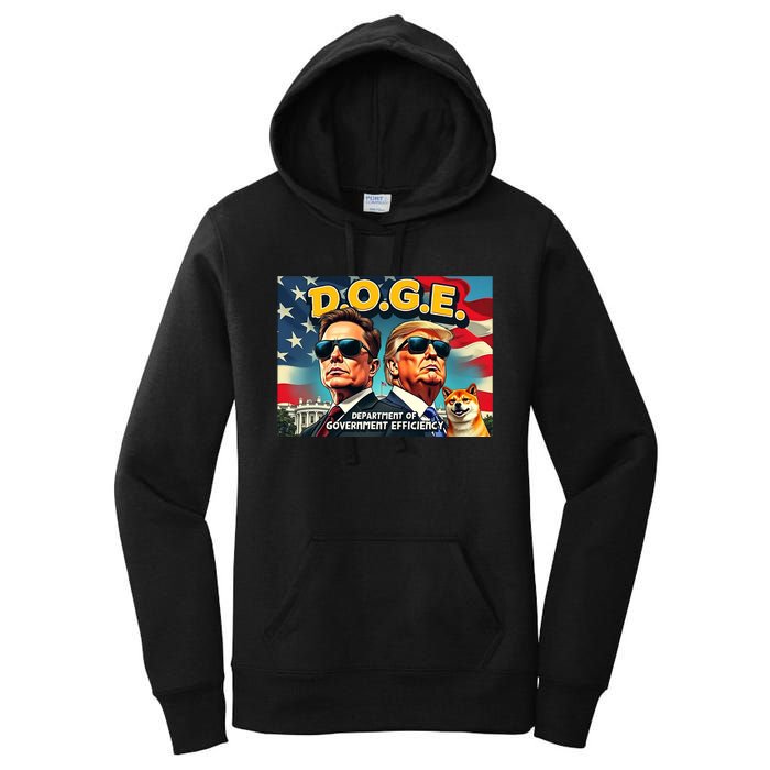 D.O.G.E Doge Department Of Government Efficiency Trump Elon Women's Pullover Hoodie