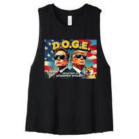 D.O.G.E Doge Department Of Government Efficiency Trump Elon Women's Racerback Cropped Tank