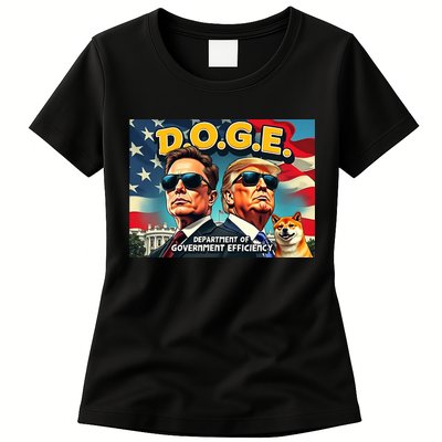 D.O.G.E Doge Department Of Government Efficiency Trump Elon Womens T-Shirt