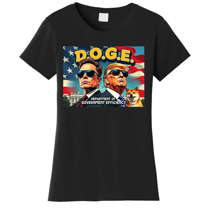 D.O.G.E Doge Department Of Government Efficiency Trump Elon Women's T-Shirt