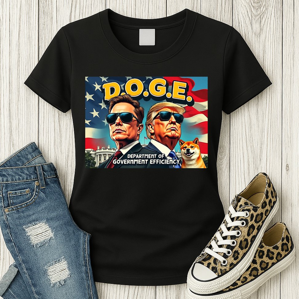 D.O.G.E Doge Department Of Government Efficiency Trump Elon Womens T-Shirt