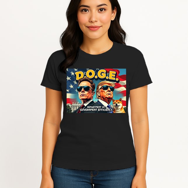 D.O.G.E Doge Department Of Government Efficiency Trump Elon Womens T-Shirt