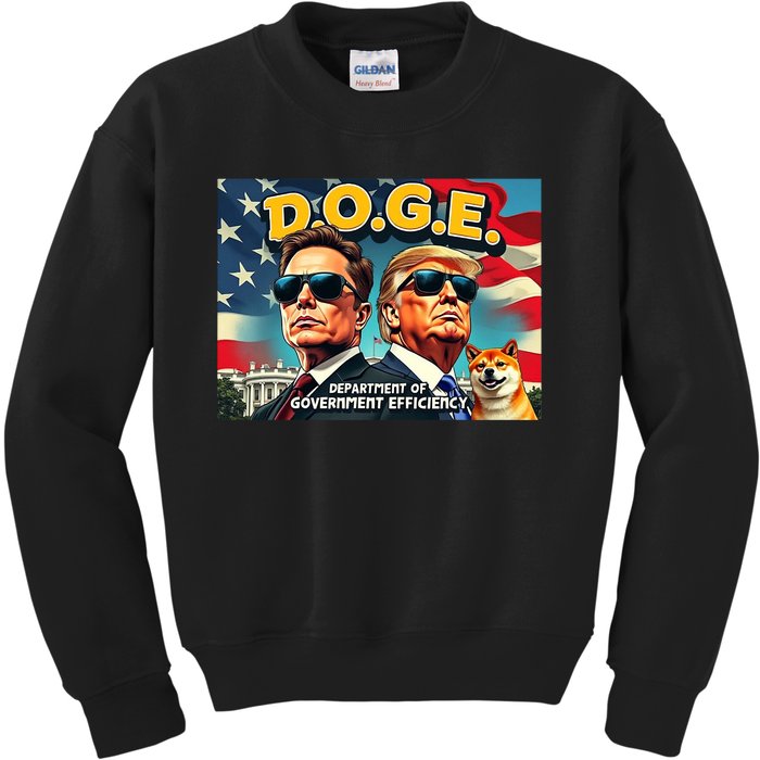 D.O.G.E Doge Department Of Government Efficiency Trump Elon Kids Sweatshirt