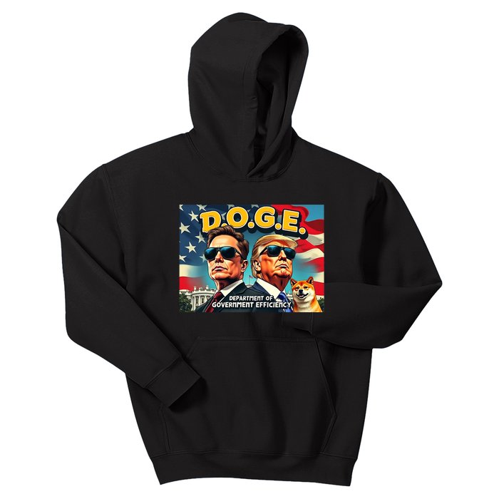 D.O.G.E Doge Department Of Government Efficiency Trump Elon Kids Hoodie