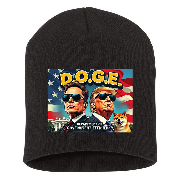 D.O.G.E Doge Department Of Government Efficiency Trump Elon Short Acrylic Beanie