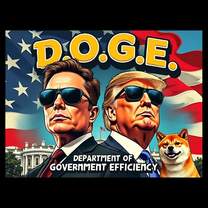 D.O.G.E Doge Department Of Government Efficiency Trump Elon Short Acrylic Beanie