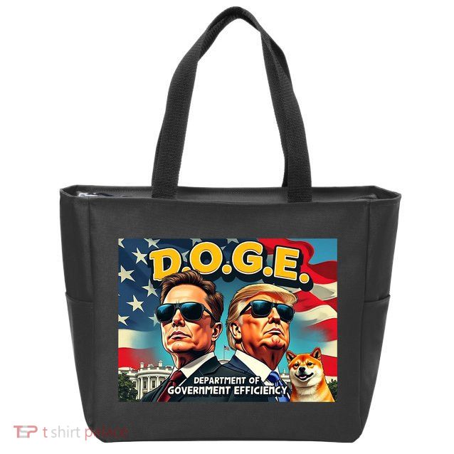 D.O.G.E Doge Department Of Government Efficiency Trump Elon Zip Tote Bag
