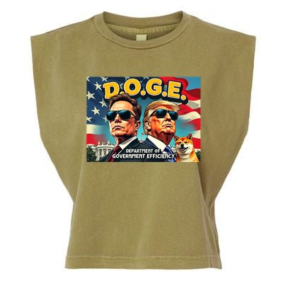 D.O.G.E Doge Department Of Government Efficiency Trump Elon Garment-Dyed Women's Muscle Tee