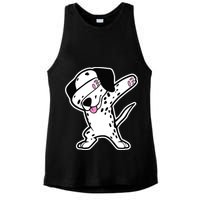 Dalmatian Dabbing Design Funny Dalmation Dab Dog Dance Ladies PosiCharge Tri-Blend Wicking Tank